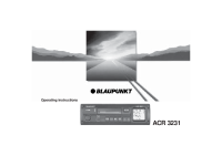 Blaupunkt ACR-3231 - Owners Manual